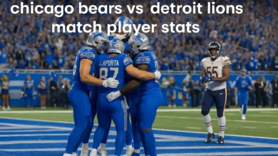 chicago bears vs detroit lions match player stats