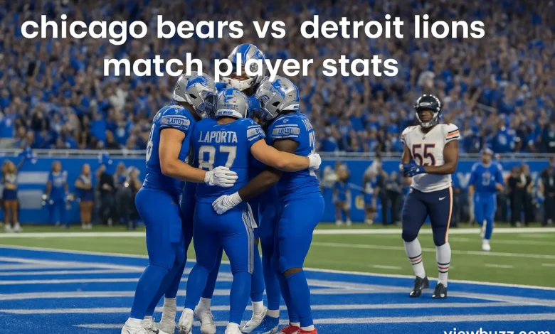 chicago bears vs detroit lions match player stats